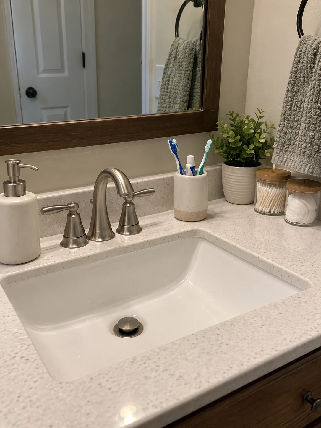 Bathroom sink and counter